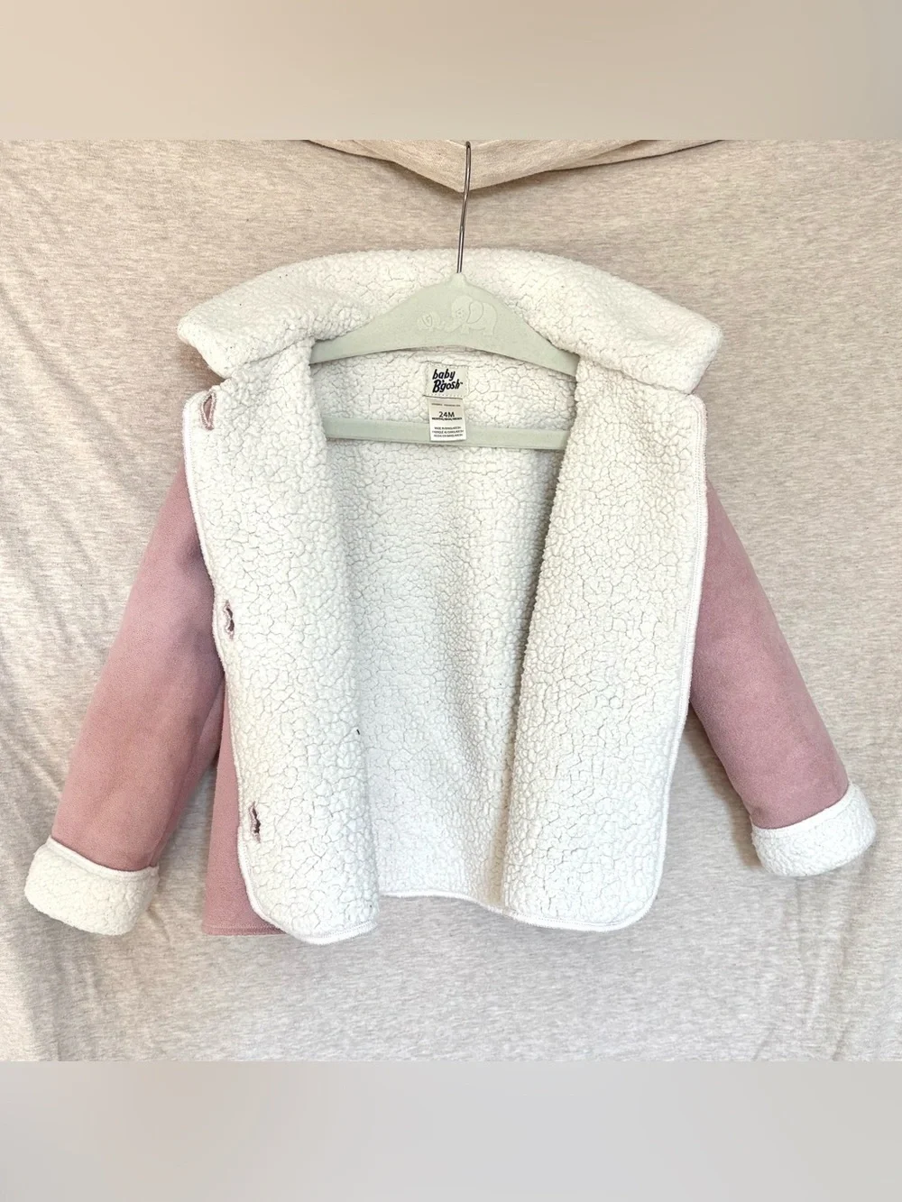 Baby Sherpa Faux Suede Jacket size 24 months